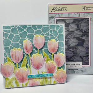 Lisa Horton Crafts 'A Year In Bloom' 2025 - Set of 12 5” x 7” 3D Embossing Folders