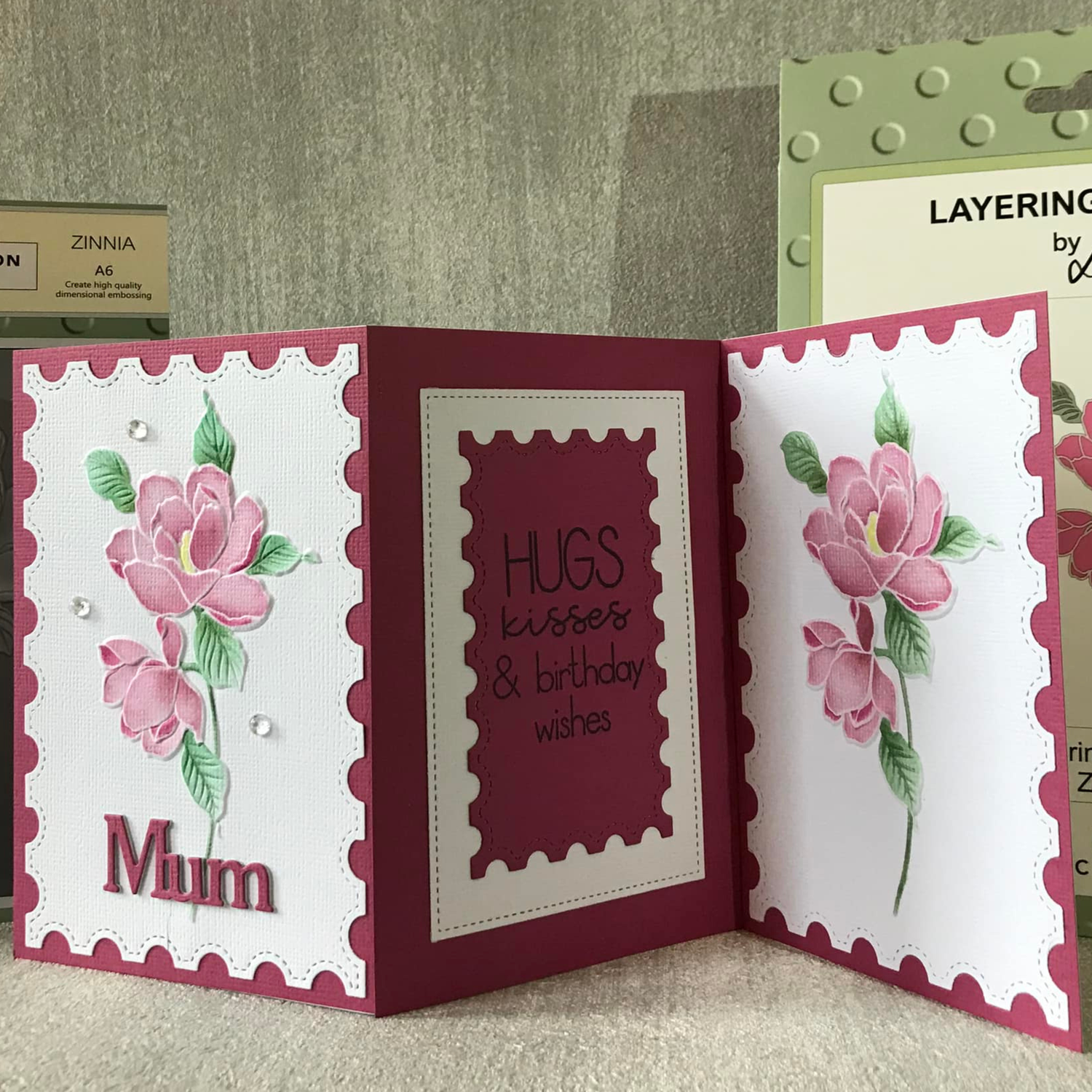 Lisa Horton Crafts Zinnia A6 Layering Stencils