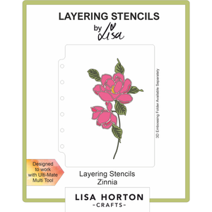 Lisa Horton Crafts Zinnia A6 Layering Stencils